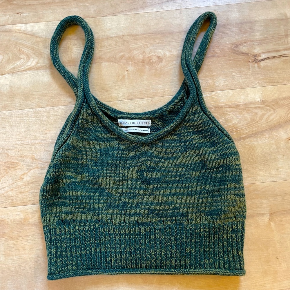 Urban Outfitters Green Knit Tank